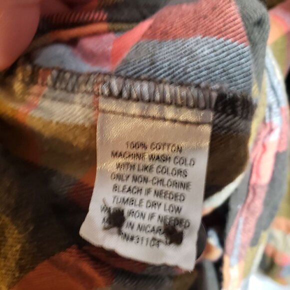 Ocean Coast Flannel Shirt Cotton Plaid Check Long Sleeve Button Down Mens Large - Picture 5 of 8